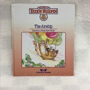 Vintage 1985 Teddy Ruxpin The Airship Hardcover Book Worlds of‎ Wonder 80s Retro